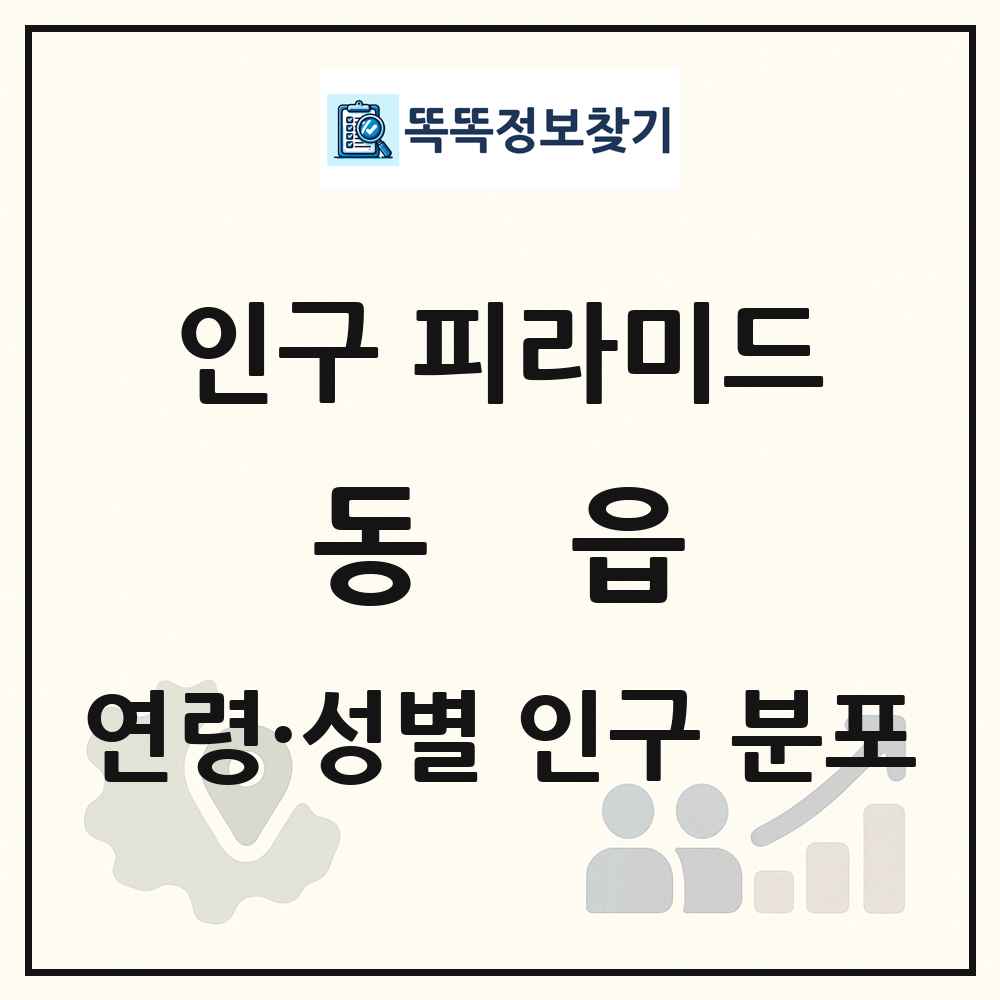 동읍 인구 피라미드 링크 그림